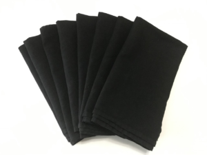 Various Napkins Dyed Black